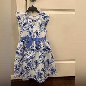 Bonnie Jean Blue Floral Kids Dress